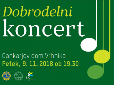 DOBRODELNI KONCERT 9.11.2018 